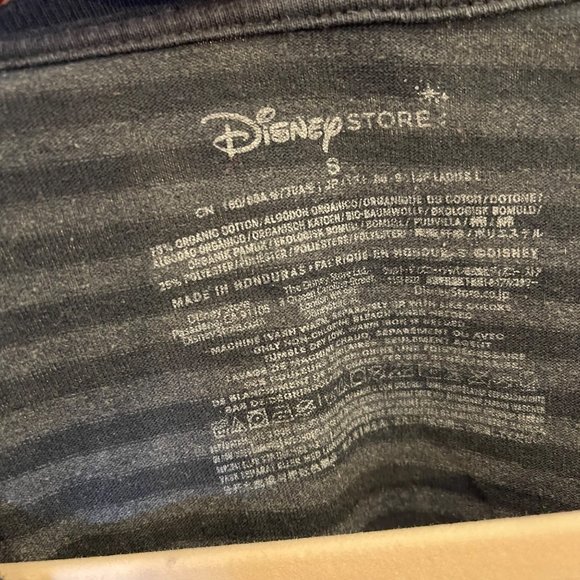 Disney Graphic Tee Heart Minnie & Mickey Together Since 1928 T-Shirt S Striped V - Picture 9 of 12